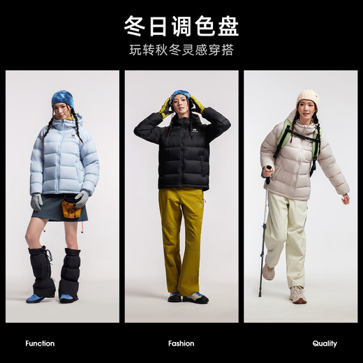 Camel Women's Down Jacket 2025 Autumn and Winter New Style Men and Women Same Style High-Polster a prueba de viento y tibia chaqueta antiestática