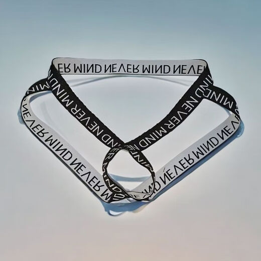 Half men's underwear sexy and sexy crotchless cloth ring thong double butt hollow low waist transparent nylon sexy no need to take off XL