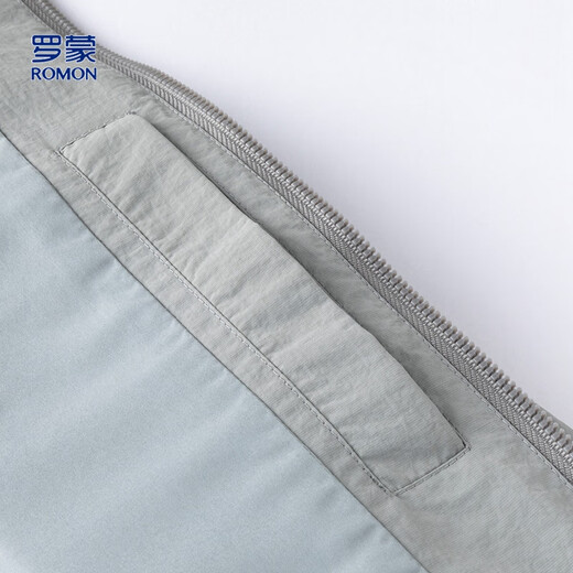 Romon Jacket Men's Fashion Basic Versatile Jacket Comfortable and Breathable Men's Lapel Outdoor Jacket