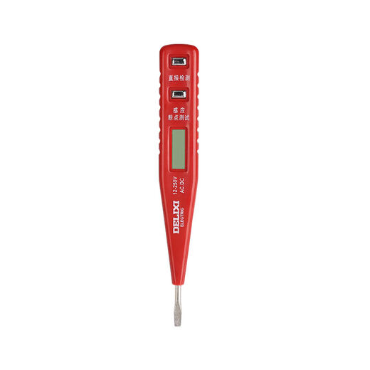 DELIXI DeliXi Yunling Induction Test Pen Digital Explicit Home Line Test Electrician Special High Accuracy Digital Display Test Pen 12250V