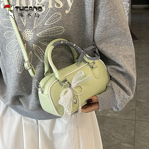 Specht Frisch Bowling -Tasche Sommer 2025 Neue Mode Retro Nische kleine Quadratbeutel vielseitige Ins Crossbody Bag Beibai folgen Sie dem Laden kostenlos