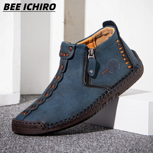 Bee ichiro zapatos de cuero casual para hombres de otoño de cuero otoño