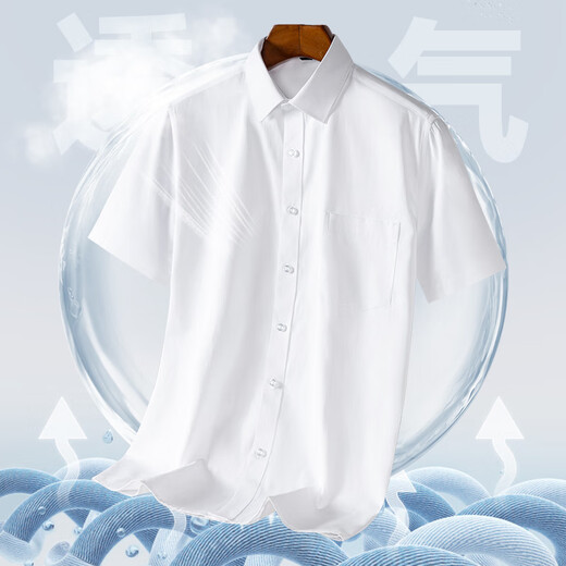 PDG Yageol Shirt à manches à manches courtes Men's Summer Business Cound Colombe Couleur DP DP Fabrime de travail Héqueur haut de gamme Shirt Cotton Plaid bleu DX6626 38 Recommandé 90-115 Jin [Jin est égal à 0,5 kg]