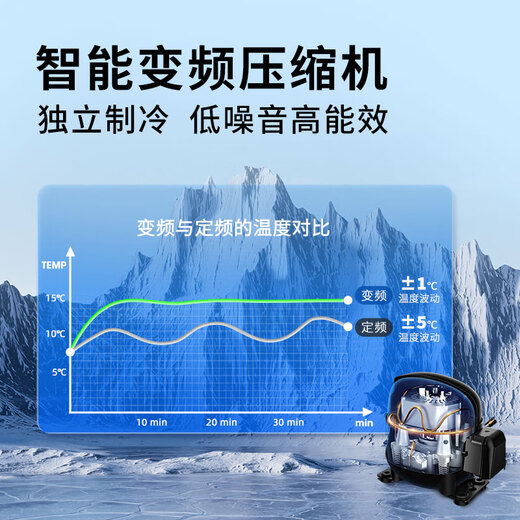 Vinocave cigar cabinet constant temperature moisturizing cigar cultivation with fingerprint lock imported cedar box precise ammonia removal cigar humidifier small home smart Wi-Fi remote V1 entry player smart cigar cabinet 50L