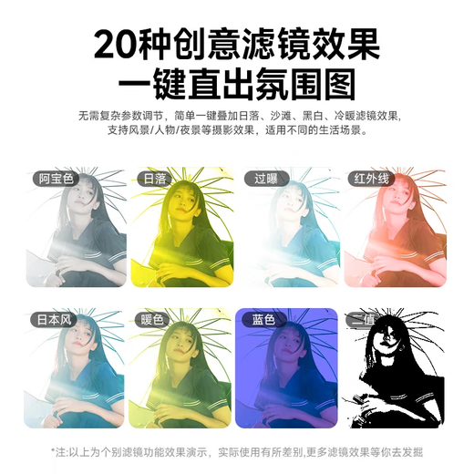 松典（SONGDIAN）数码相机前后双摄6400W高清微单摄像vlog随身便携学生入门级照相机dc218 黑色+广角镜 32G内存