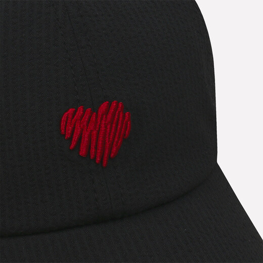 SWOF CARE Double Heart Black LOVE Red Heart Embroidered Hat Valentine's Day Gift Soft Top Baseball Cap 161247 Black/Black One Size Recommended for a head circumference of 56-60cm