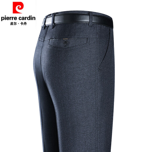 皮尔卡丹（PIERRE CARDIN）高端爸爸裤子夏季薄款长裤中老年男士休闲裤免烫西裤直筒宽松男裤 【冬季黄金绒】9898深灰色 加厚 38 【3尺腰围】收藏送袜子