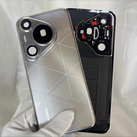 Suitable for Huawei p70 original disassembly back cover P70Pro + original rear shell screen Pura70Pro back cover rear glass Pura70pro + back cover light woven silver original disassembly 99