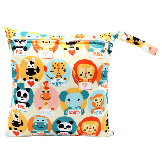 Wasserdichte Baby-Hängetasche, Wickeltasche, Wickeltasche, Windelausflug, Aufbewahrungstasche, Kinderbett, Kleidung, Windel, tragbare Tasche, Farbe Cartoon_Farbe, große Größe 30 x 28 cm