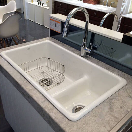 Yongfan Kohler K-6625-0 sur la plate-forme Andong, bassin de cuisine en fonte à double utilisation, cuisine à double caisse, etc. Basin de lavabo, bassin simple