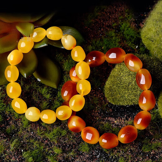 DL 1998 Fett Donglai Qualität Bienenwachs-Armband Tianlan Bernstein nach einem Ring-Armband Hühnchenöl Gelbbaltsee A4877