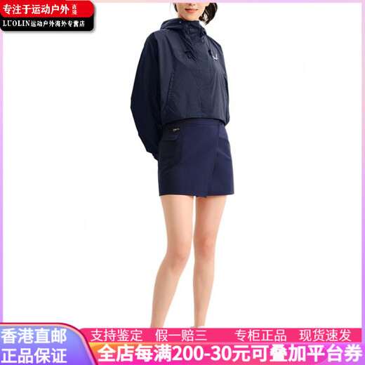HONMA Fashion Golf Series Short Hooded Zipper Long Sleeve Jacket Women's Black S
