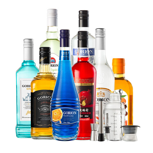 
Gorian Whiskey Vodka Gin Rum Cocktail Flavored Syrup Beverage Wine Base Wine 8 Bottle Set (Good Beverage Tool)