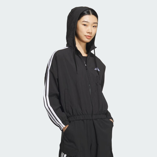 Adidas Women's Sports Style Series W 3S WV WB Woven Jacket JZ2162 Black M