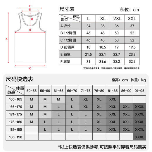 Jingshu Cotton [Pure Cotton Vest] Men's Base Shirt 10A Antibacterial Sweat-absorbing and Breathable Yellowing Resistant White 2XL