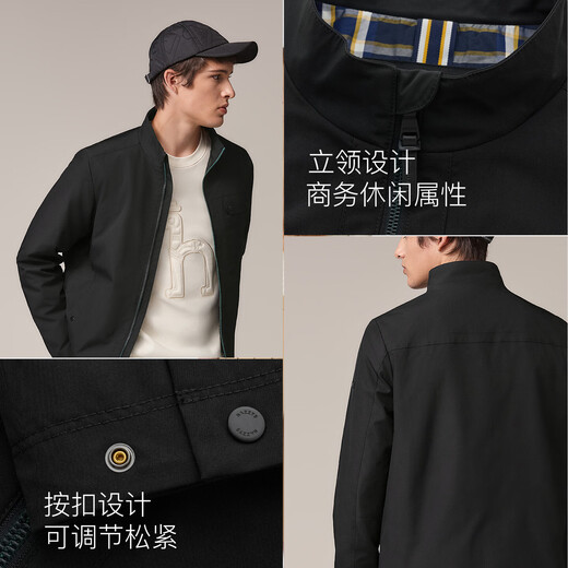 HAZZYS men's clothing spring and autumn fashionable outdoor casual jackets simple daily jackets for men ASVZU0CCX13