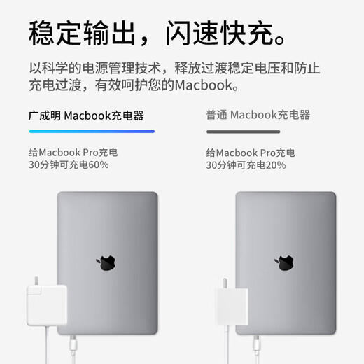 Guangchengming Apple laptop charger Type-C cable set USB-C PD29W/30W MacBook Pro/Air power adapter A1534 A1932