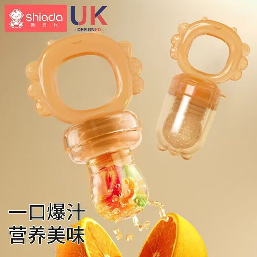 Xin'andai Fruit and Vegetable Bites Baby Fruit Fruit Soothing Teether for babies over 6 months old, fruit-eating artifact L size Fruit and Vegetable Bites 1 pack