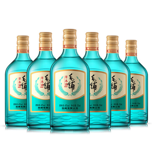 Jinpai Maopu herbal wine herbal liquor green buckwheat 42% 258ml*6 non-original box self-drinking New Year gift