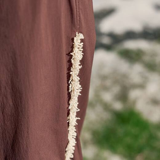 Rizui original sweatshirt pants suit 2025 spring new design loose contrasting webbing casual pants two-piece set Xunjing red L