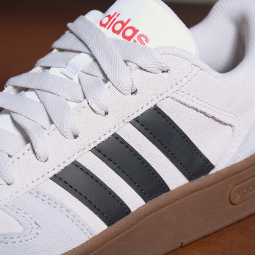 adidas「小锯齿」D-PAD CLASSIC休闲美高风复古篮球板鞋阿迪达斯 浅灰/黑色/浅猩红   42