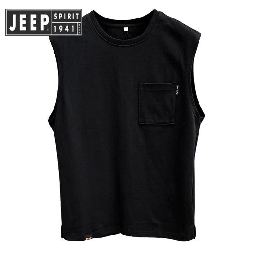 
JEEP SPIRIT Jeep Large Size 300 Jin [Jin equals 0.5 kg] New summer pure cotton American retro sports vest men's sleeveless shirt loose knives khaki [selected good stuff] XL Recommended 110-125 Jin [Jin equals 0.5 kg]