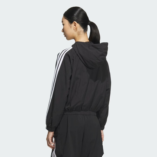 Adidas Women's Sports Style Series W 3S WV WB Woven Jacket JZ2162 Black M