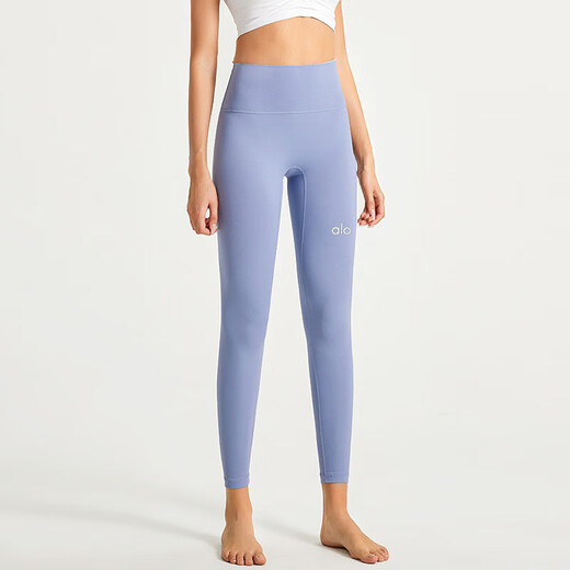 ALO YOGA Soft and Waxy Shaping Yoga Pants Quick-drying Women's American Pilates Sports Fitness Summer High Waist Women's A Regular Yoga Pants - Black S