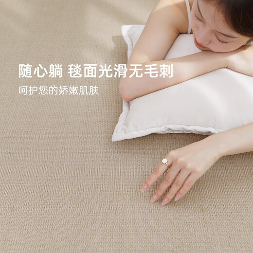 ZSVIP Living Room Carpet 2025 New Cool Floor Mat Summer Ice Wire Light Luxury High-end Room Tatami Free Washable and Wipeable Yimu-15780 200cm*300cm