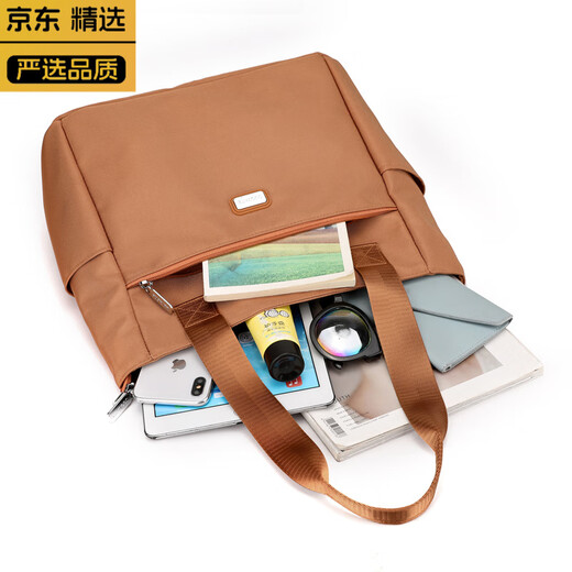 KGAG德国进口品牌包包百搭大容量时尚外出牛津布手提袋子女单肩帆布托 香槟