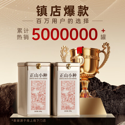 正山小种红茶正宗武夷山桐木关花香600g罐装大份量口粮茶叶 中秋送礼