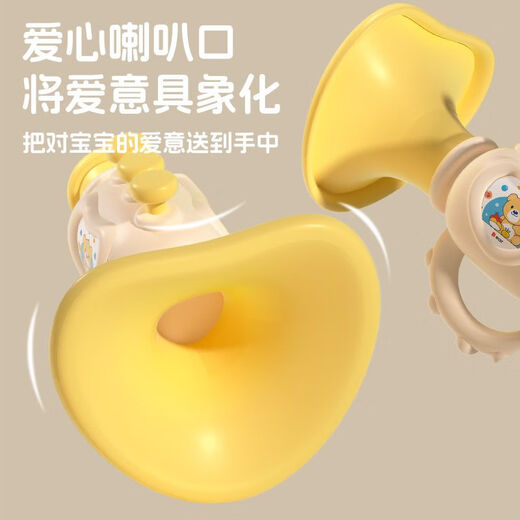 健锐森小喇叭儿童玩具婴儿宝宝吹乐吹响乐器吹奏乐器口琴迷你吹哨子口哨 粉兔款-赠送挂脖绳