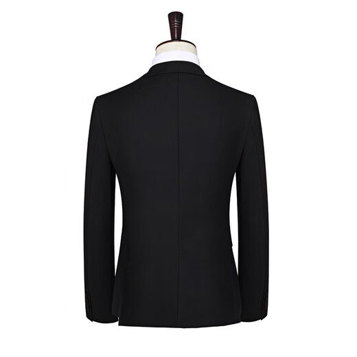 Haipai Haoyu suit suit men's slim business formal suit high-end professional suit groom wedding dress groomsman suit jacket A version black two buttons suit + trousers 3XL (185) 72-78 kg