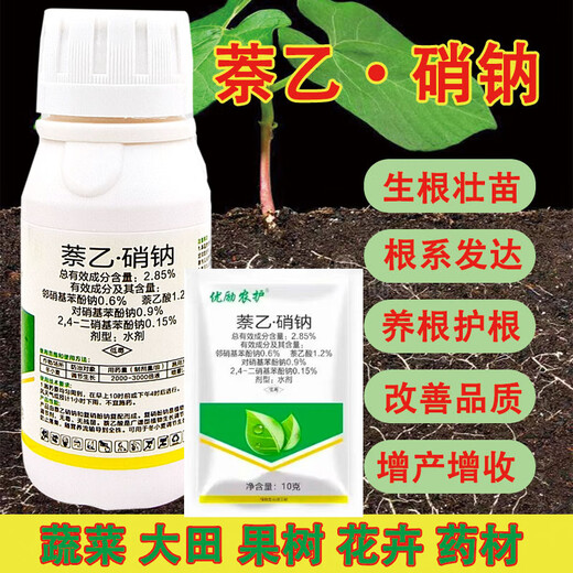 Sodium nitrophenolate, naphthalene acetic acid growth regulator, rooting agent, flower preservation, fruit expansion, fruit expansion and yield increase, agricultural regulator, genuine sodium naphthalene acetate, 100g*1 bottle