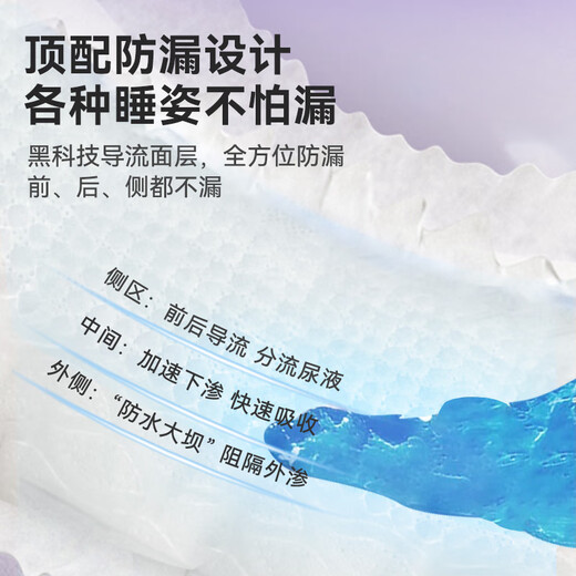 京东京造婴儿拉拉裤夜用专研 安睡夜用裤型纸尿裤整夜安睡XXL码22片15kg+