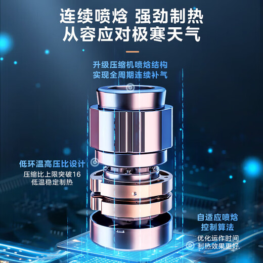 Midea Heating Air Energy Frequency Conversion Level 1 Energy Efficiency Flame True Warm Series Floor Heating Radiator Central Air Conditioning Air Energy Hot Water Heat Pump Air Source Heat Pump 9 HP Level 1 Energy Efficiency 200 Recommended (380V)