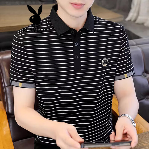 Playboy (Playboy) T-shirt à manches courtes en coton pur à manches courtes pour le coton pur à manches courtes t-shirt blanc 5012 m (90-105) Jin [Jin est égal à 0,5 kg]