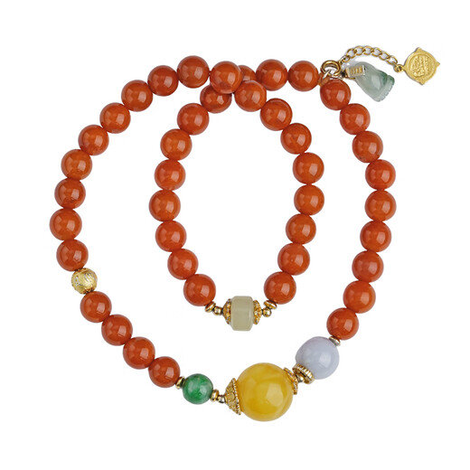 Potala Palace Sichuan Material Southern Red Beeswax Jadeite Multi-circle Bracelet Playing Rosary Beads Bracelet as a birthday gift for your girlfriend in the year of your life