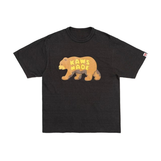 Spot Human0 Japaner Sommer Schwergewichts Bambus Baumwollpolar Bär gedruckt kurzärmelig T-Shirt Japanisches kurzes Tee Weiß 3882 L