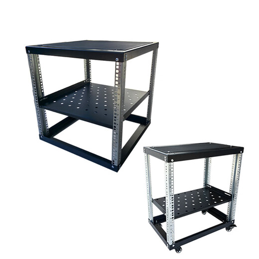 Einfacher Schrank 9U12U Einfacher Schrank Offener 19-Zoll-Verstärker-Verstärker Audio KTV Montageschrank DIY Rack Schwarz 1429 mm Höhe 723 mm Tiefe 1x1x1cm