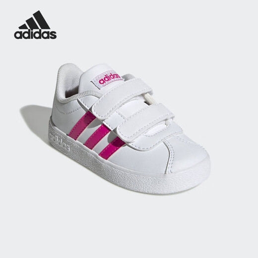 Adidas (adidas) adidas 2023 Summer New VL Court 2 Sneakers Velcro pour enfants EG3890 21