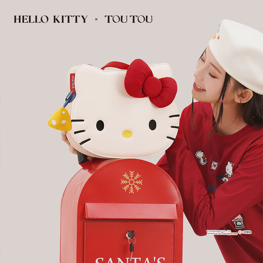 ToutouHelloKitty Hello Kitty large-capacity one-shoulder armpit Hello keiti Christmas birthday gift tote bag