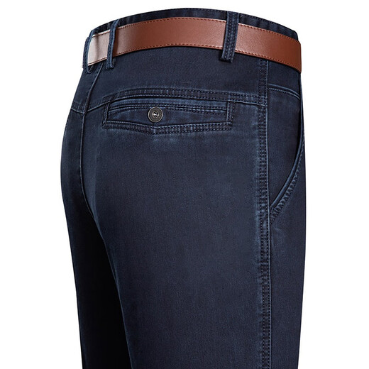 Sieben Wölfe High-End-Sommer-dünne hübsche hübsche elastische Männer mittleren Alters Jeans junger Männerhosen Loose Daddy's Outfit B3892 Zhonglan 33