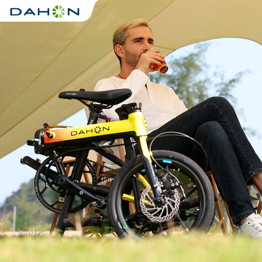 Dahon K3Plus de 16 pulgadas ultra ligera de 9 velocidades Brazo plegable Bicicleta para hombres y mujeres para adultos KAA693 Black and Blue_ [Plegado interno] 16 pulgadas_16 pulgadas