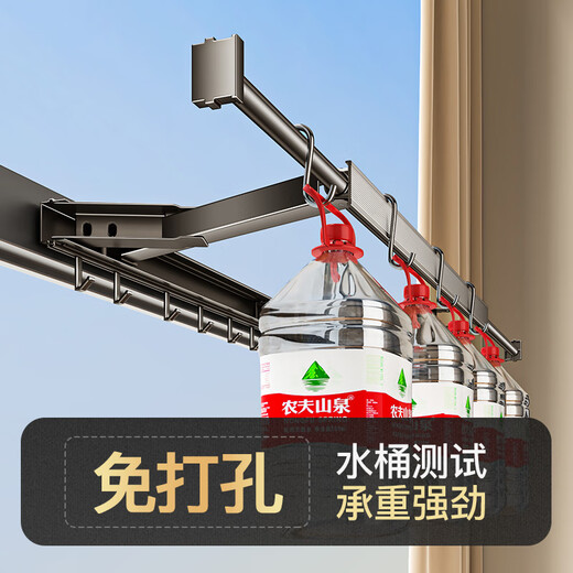 Tiandiyu balcony clothes drying artifact invisible clothes drying rack folding hanging rod telescopic clothes drying rod indoor home punch-free quilt drying