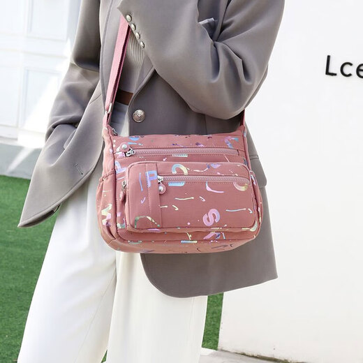 New wallet bag crossbody bag women's bag large capacity lightweight small bag breast bag casual fashion deep pink