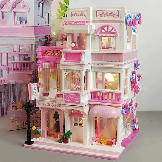 Lego Garden Villa собрать строительные блоки улицы Вид серия Принцесса Замок Хаус Детские игрушки мальчики и девочки подарки на день рождения Wangwang Fashion небольшая квартира 1048 зерна