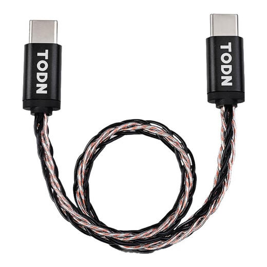 Tongton Denmark 8-strand OTG decoding cable upgrade cable Type-C small tail amp mobile phone sound card connection cable oxygen-free copper silver-plated conductor USB C fever audio cable genuine USB C to C 0.5 meters