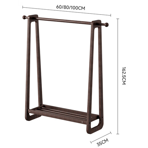 Stable clothes rack floor-standing solid wood coat rack thickened stable storage rack bedroom clothes hanger simple YA6110H