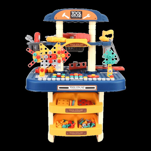 
Jiashi screw toys 1-3 years old children's repair tool box set for home appliance drill baby weitai puzzle multi-function 334 pieces + chair tool table + building block gear chain 1